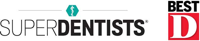 Logo for an award as a super dentist in Dallas